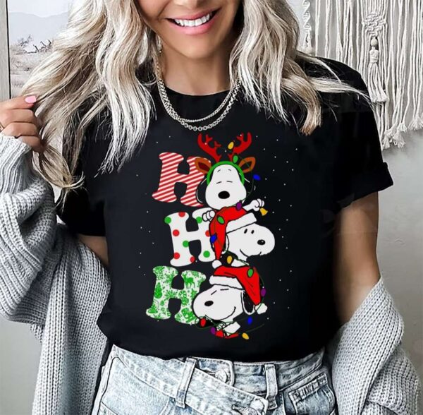 Snoop Ho Ho Ho Christmas Shirt, Peanuts Christmas Shirt, Snoop Dog Lovers Shirt, Christmas Family Matching 2023 Shirt