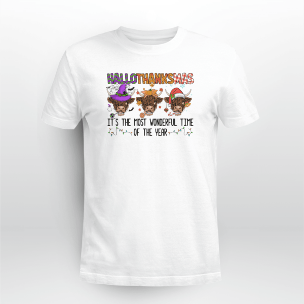 Happy Hallothanksmas! Cow themed T-shirt test description