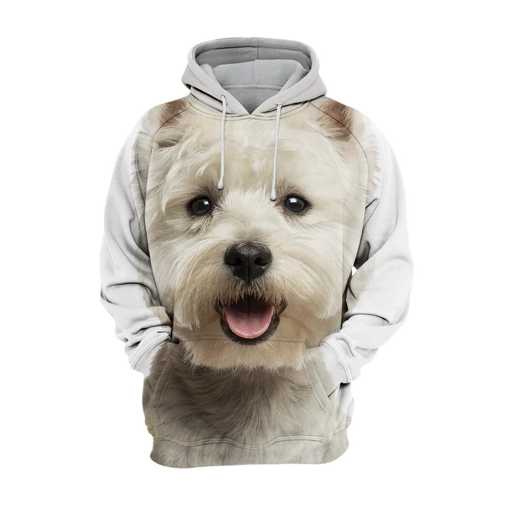 West Highland Terrier Westie Smile – Unisex 3D Graphic Hoodie