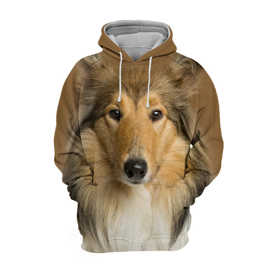 Rough Collie – Unisex 3D Graphic Hoodie