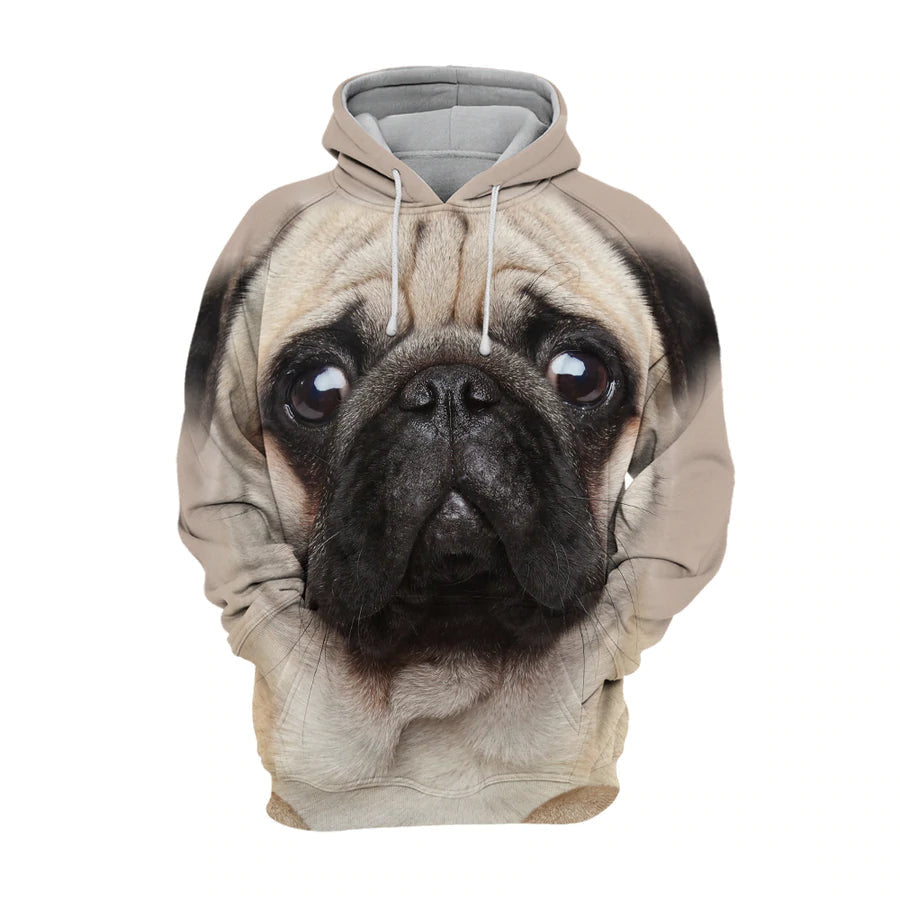 Pug – Unisex 3D Graphic Hoodie