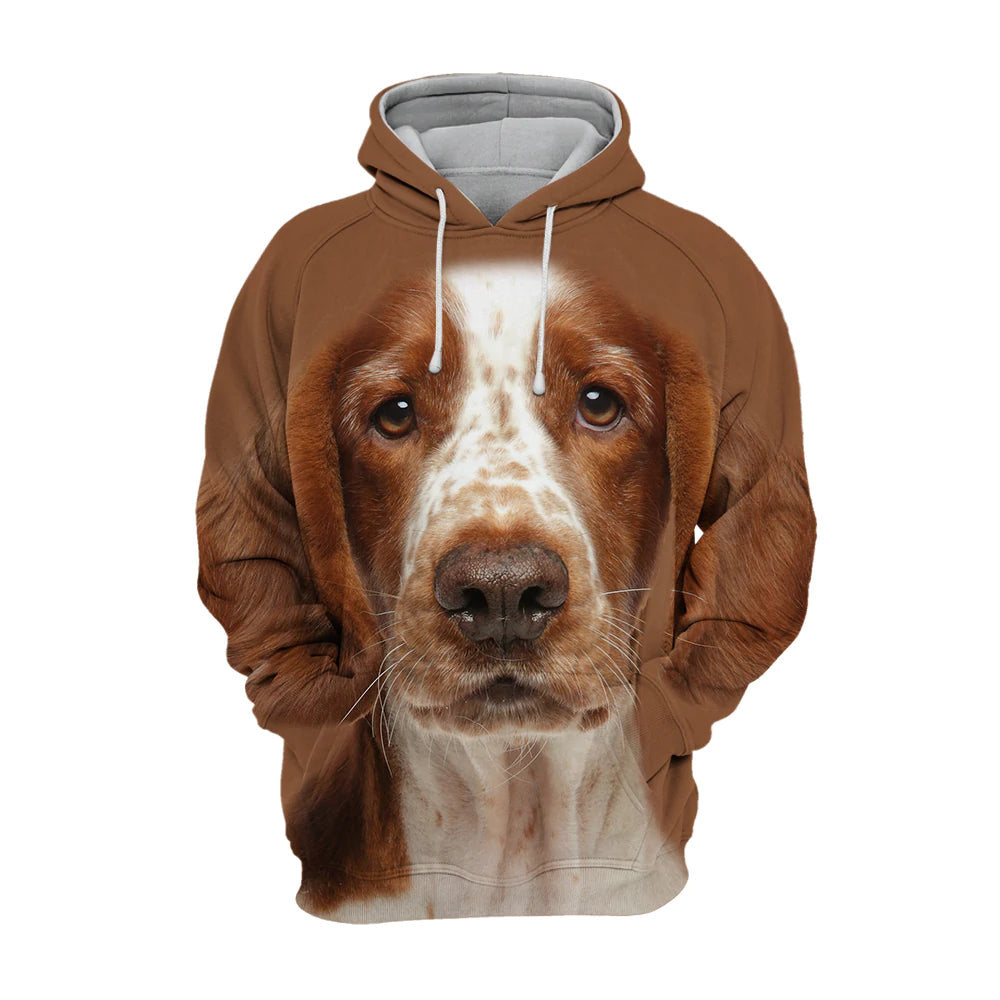 Welsh Springer Spaniel Sit – Unisex 3D Graphic Hoodie