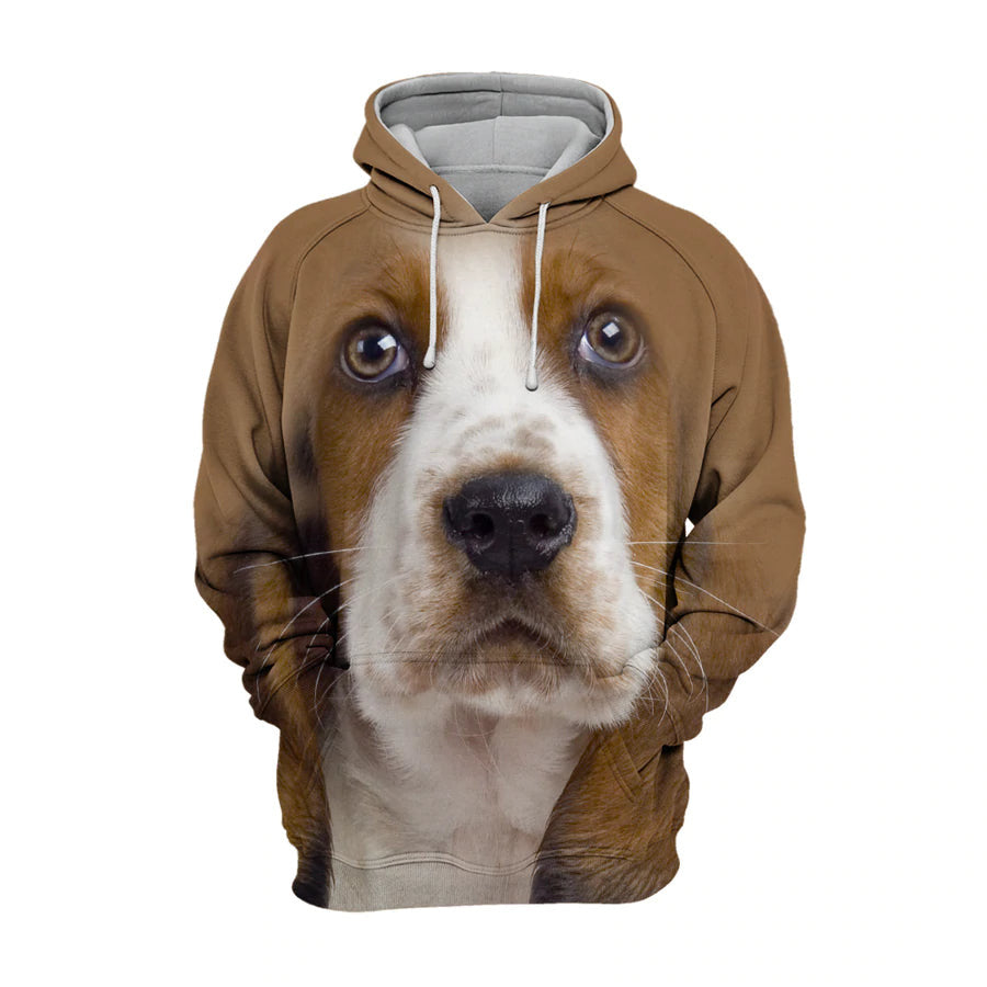 Basset Hound 2 – Unisex 3D Graphic Hoodie