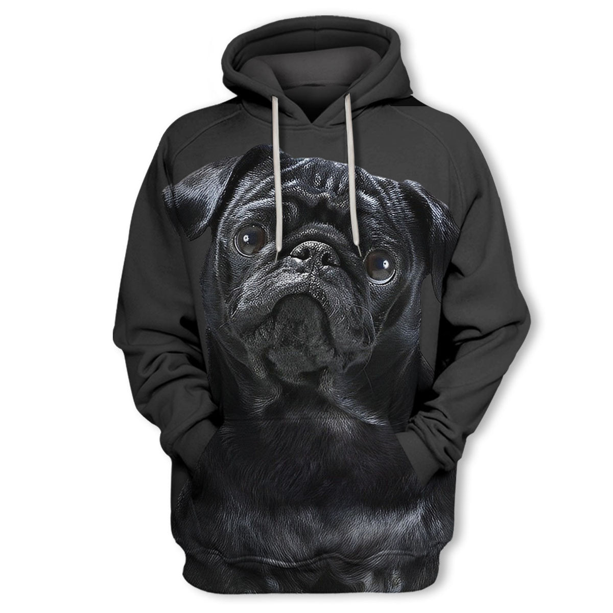 Pug Color Black- Unisex 3D Graphic Hoodie