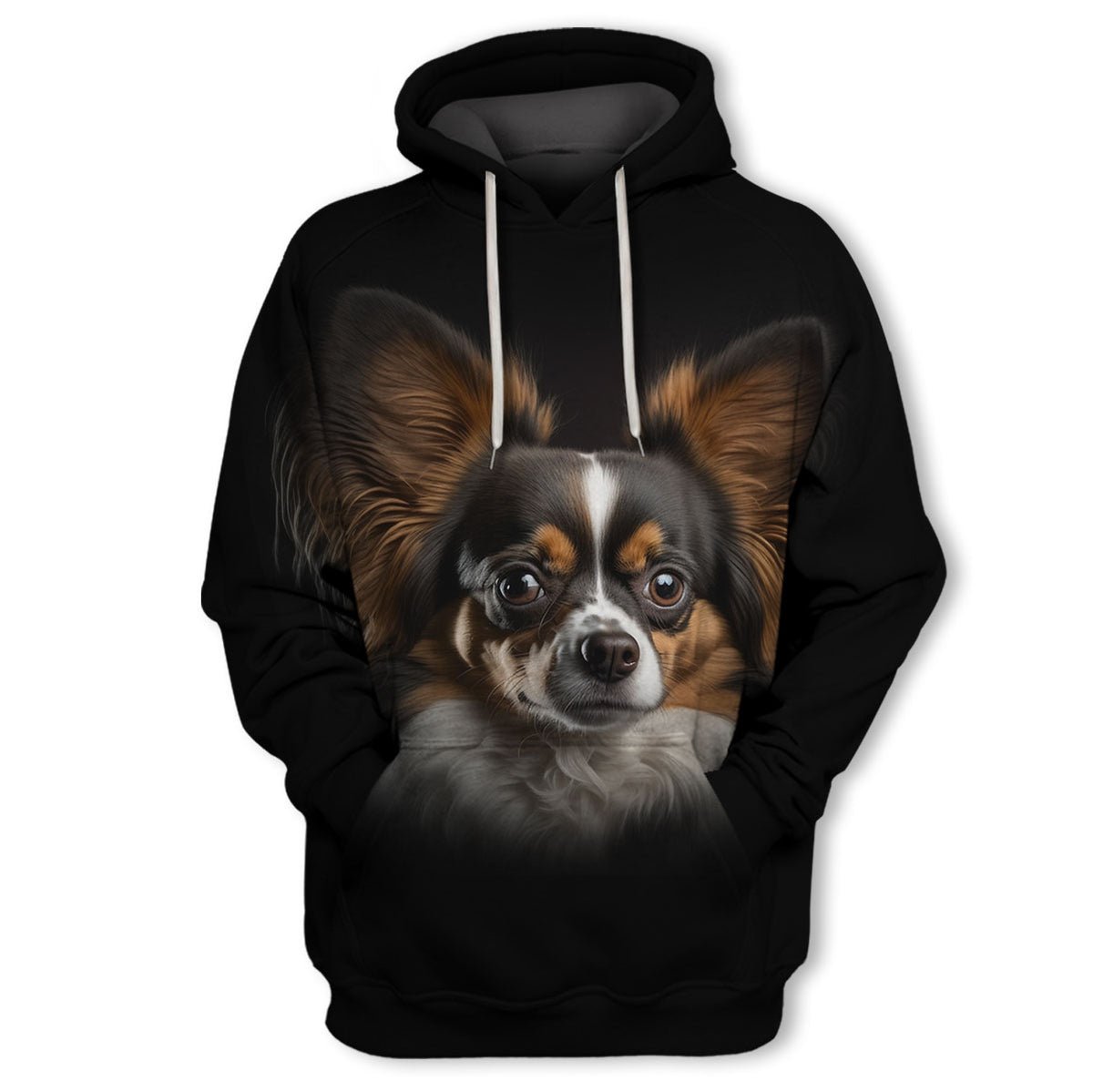 Papillon Dog – Unisex 3D Graphic Hoodie